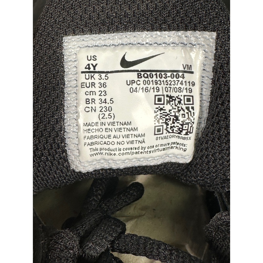 Nike Air Max 270 React (GS) Triple Black Sneakers Youth Size 4Y Shoes BQ0103-004 - Picture 5 of 8